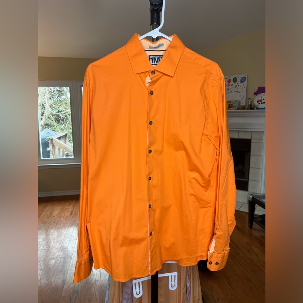 Two-tone limited edition 1MX Express fitted long-sleeve mens button up shirt.
